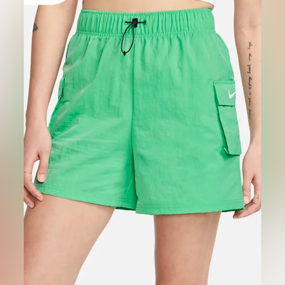 Nike Women's Bright Green Athletic Cargo Shorts